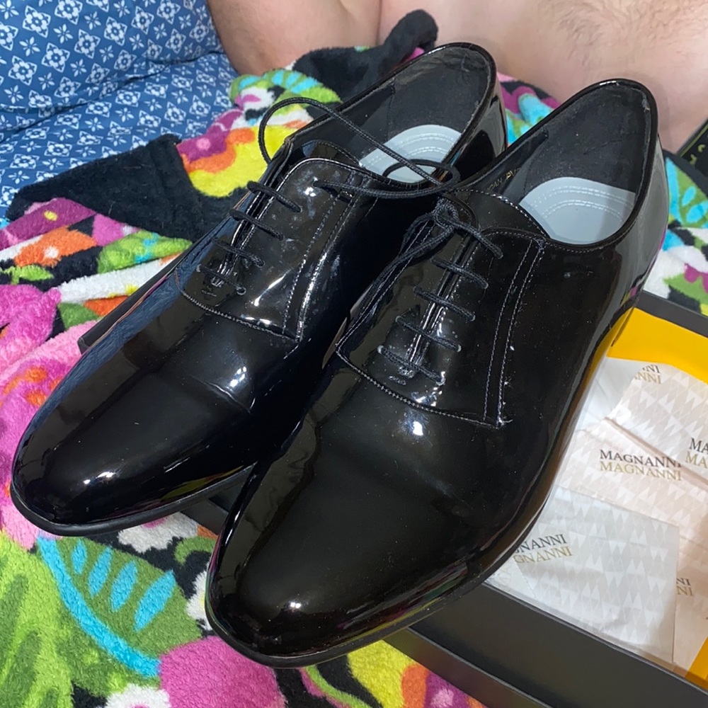 Frederico Leone black mens dress shoes size 13 EUC